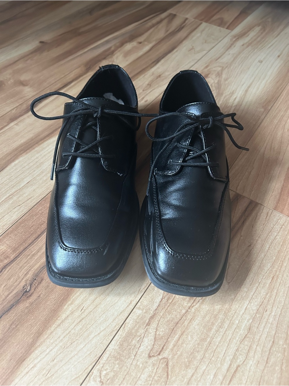 Classic Black Boy’s Lace-Up Dress Shoes